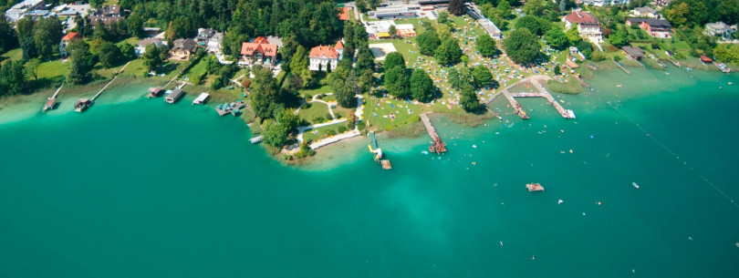 Parkbad Luftaufnahme (c) Gemeinde Krumpendorf am Wörthersee